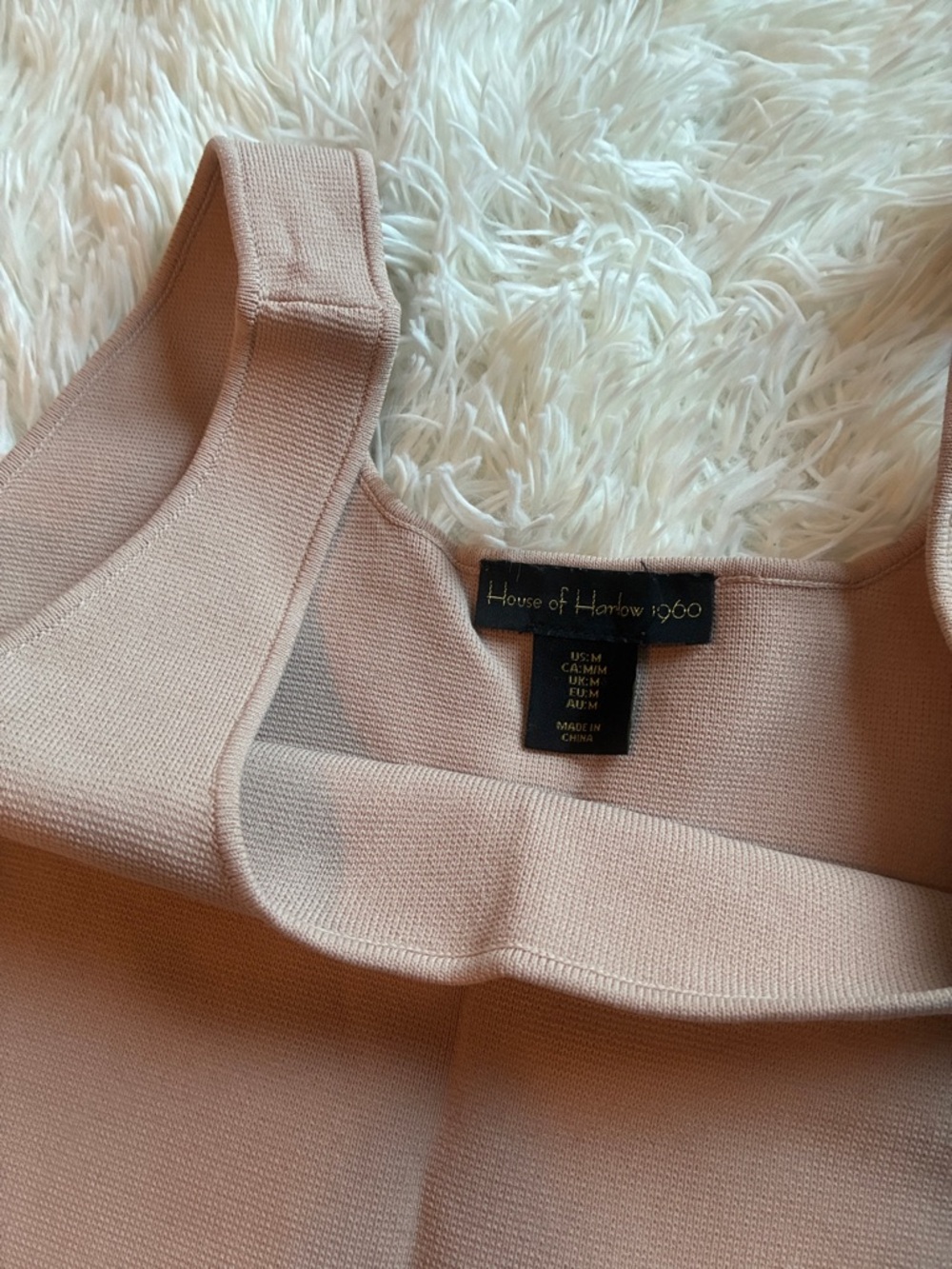 House of Harlow 1960 Dusty Blush / Beige Knit Tank